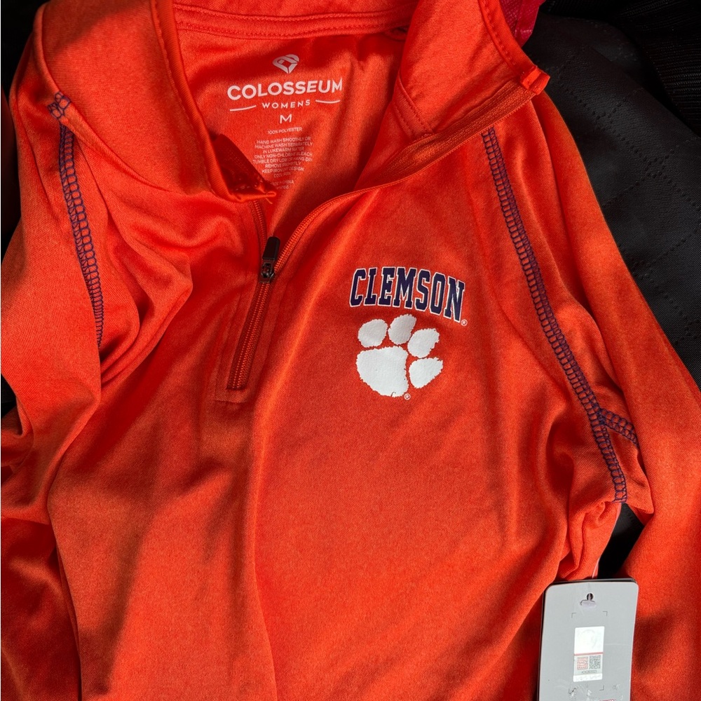 Colosseum Clemson Orange Quarter-Zip Pullover
